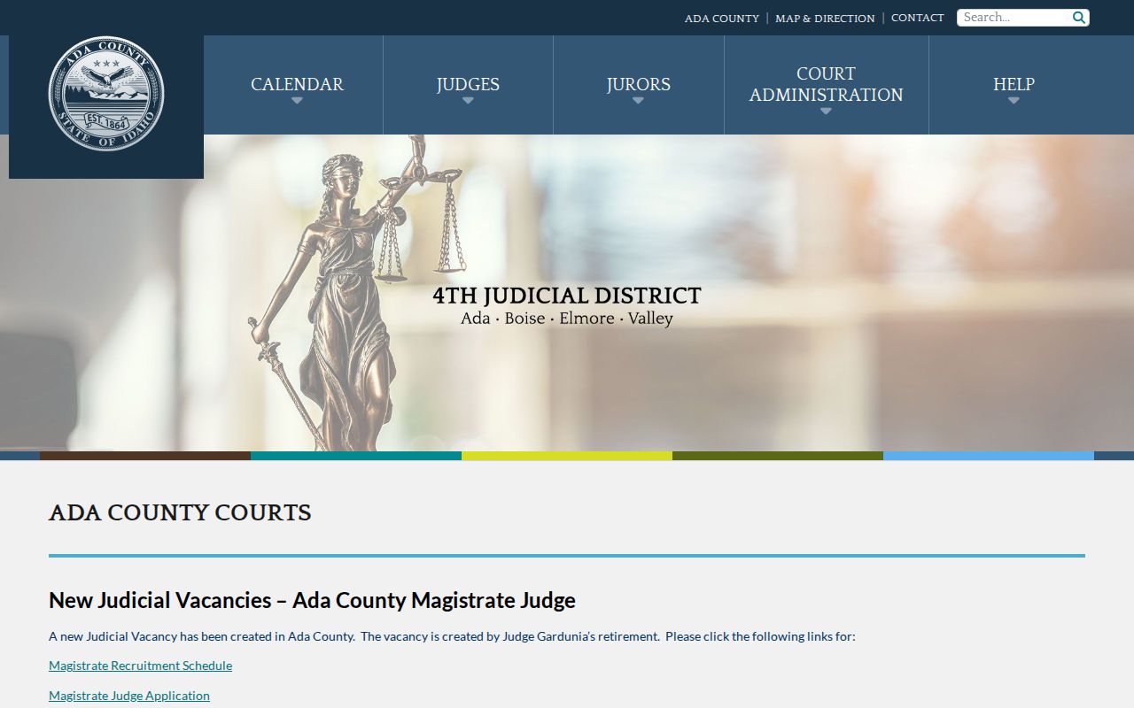 Ada County criminal court cases at the Fourth Judicial District